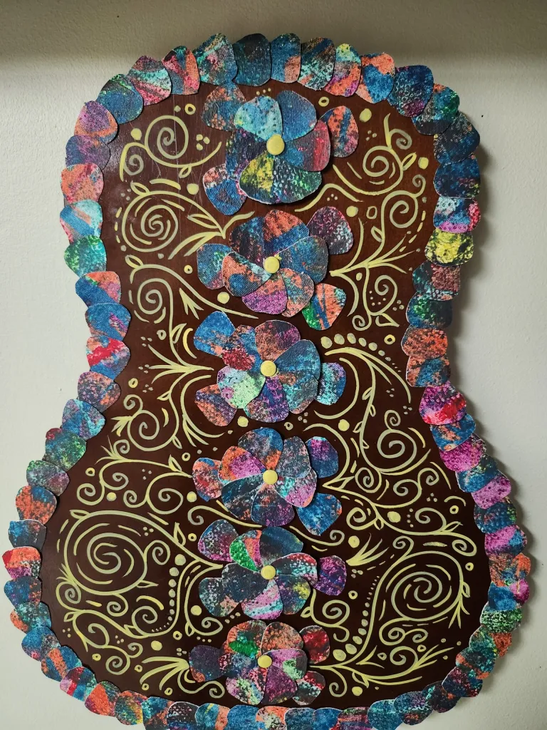 Mixed media artwork by Katherine Sallas