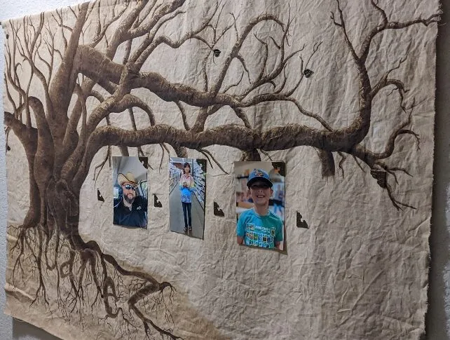 Mixed media artwork by Katherine Sallas