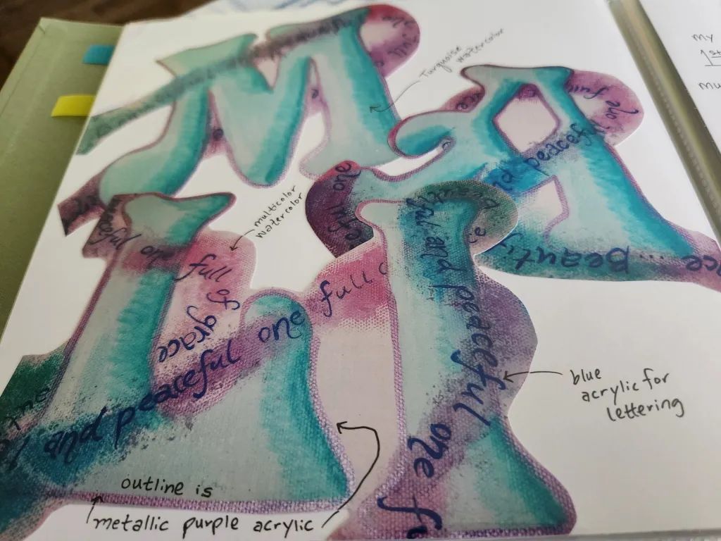 Mixed media artwork by Katherine Sallas